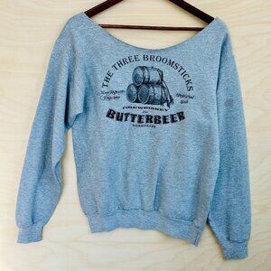 Harry Potter Slouchy Sweatshirt Butterbeer The Three Broomsticks Shirt Size M